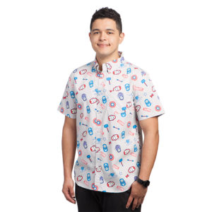 avengers button up shirt